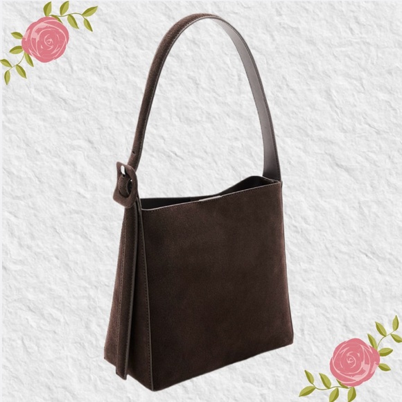 MANGO Suede Leather Shopper Tote Bag - Picture 6 of 7